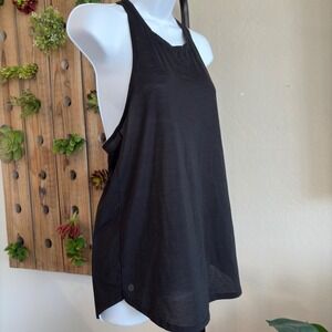 Athleta Power of She Incline Black T Strap Small Tank Top Breathable Lightweight